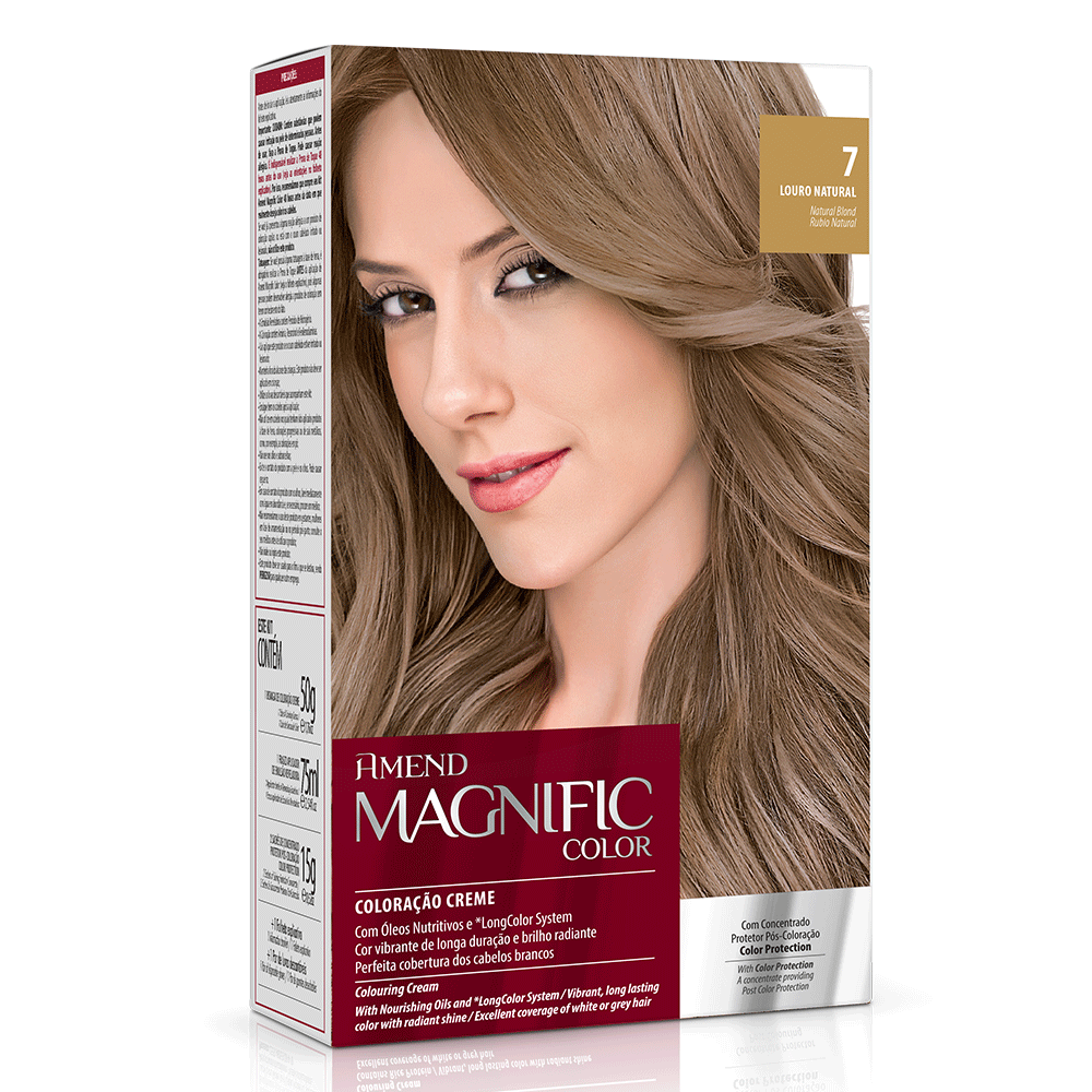Kit Coloração Amend Magnific Color 7.0 Louro Natural
